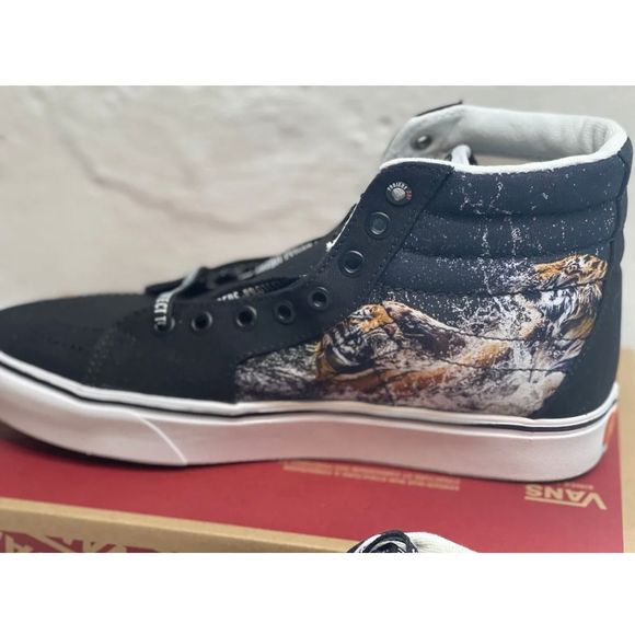Vans Sneakers Sk8 Hi Comfycush Discovery Channel Project Cats Tigers Mens 10 New - Picture 2 of 12